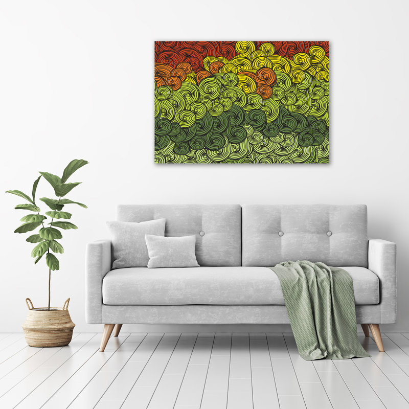 Colorful Waves - No Frame Print on Glass