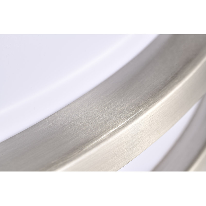 Florez 1 -Light LED CCT Selectable Flush Mount, Brushed Nickel, 3.75" H x 24" W x 24" D