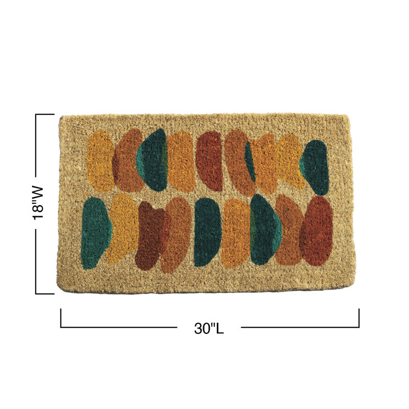 Painter''s Palette Coir Door Mat