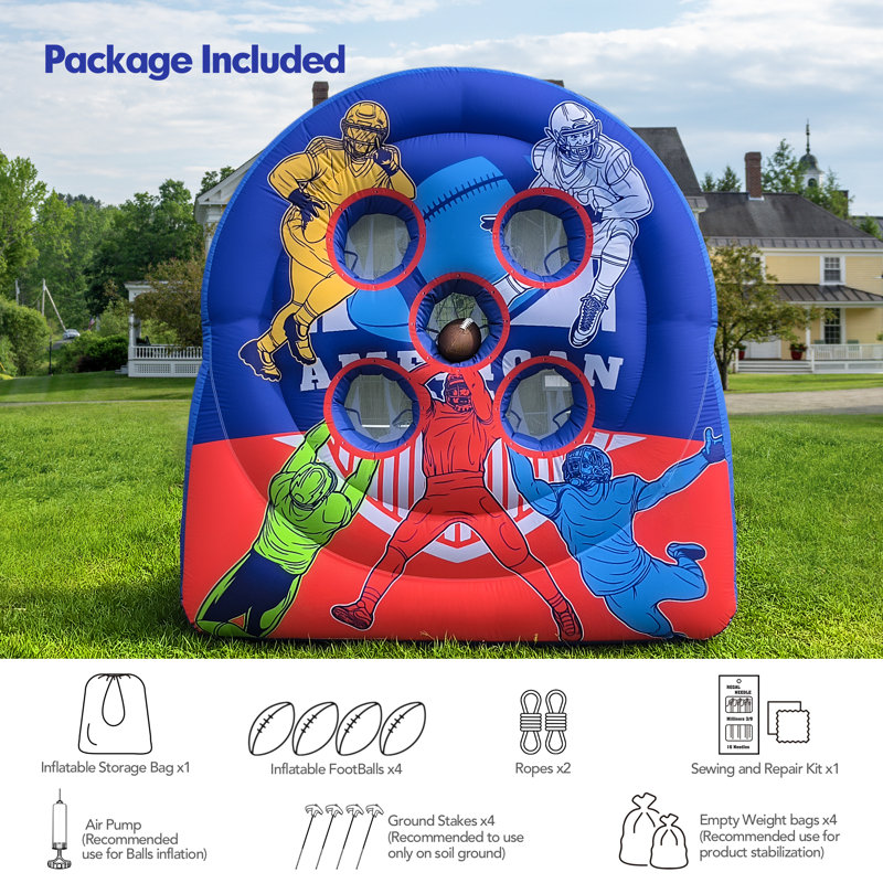 Jeu de carnaval gonflable 5 trous Wellcomer 7x7ft
