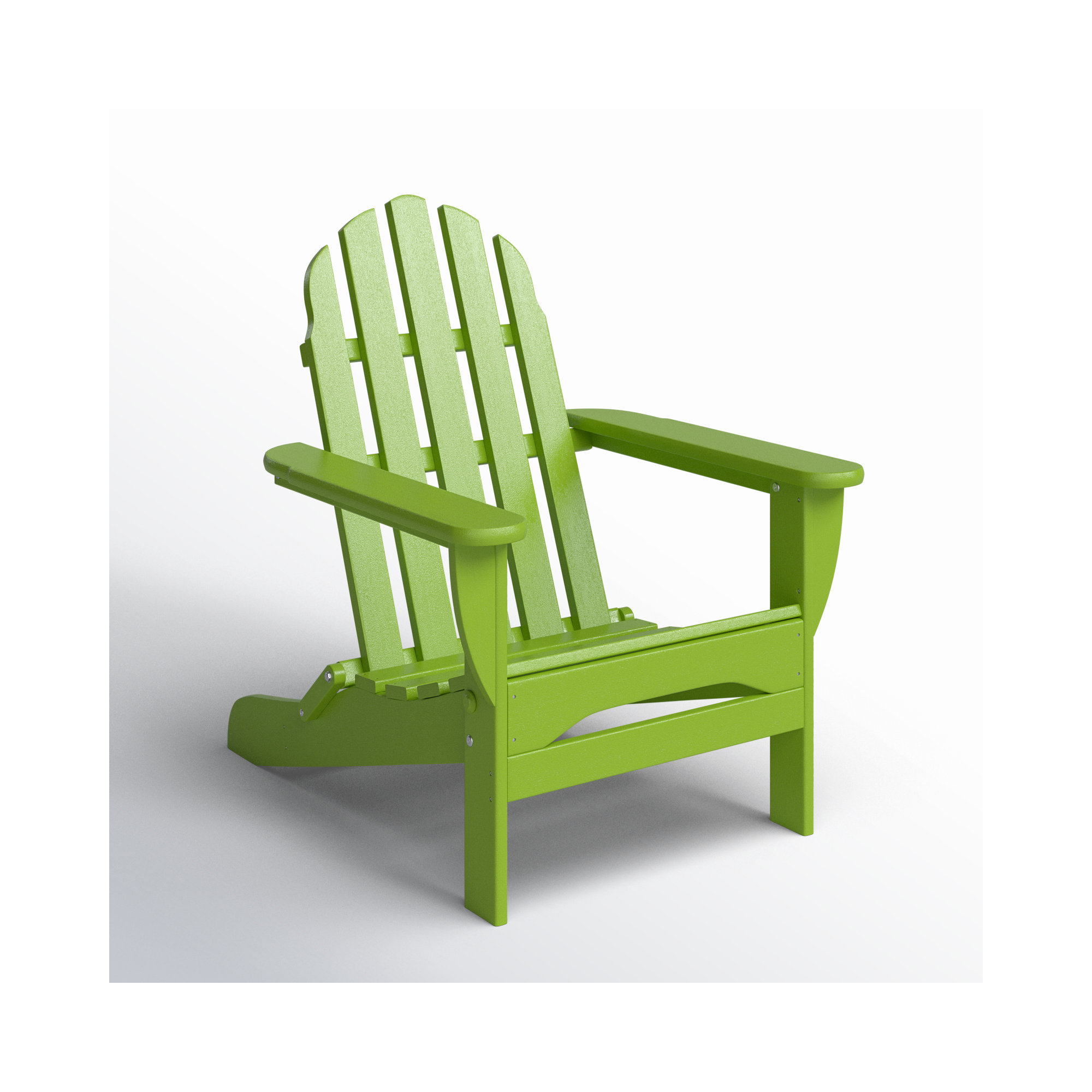 POLYWOOD Classic Adirondack Folding Adirondack Chair, Lime