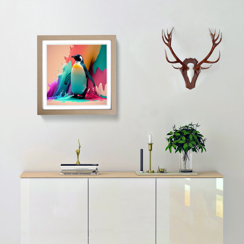 Penguin Colour Field - Framed Print