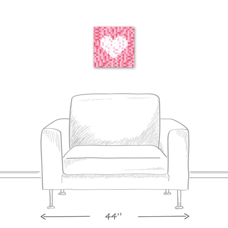 Art sur toile pixie hearts Talapoosa, H 12 po x l 12 po x P 1,25 po