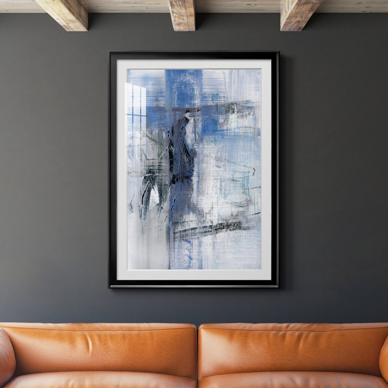 Reflections in Indigo - Cadre photo, reproduction d'art sur papier, H 30,5 po x l 42,5 po x P 1,5 po, Noir