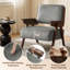 Fauteuil d'appoint rembourré de style moderne du milieu du siècle, de 66 cm de large, avec accoudoirs et pieds en bois massif-1587389814-1587389810