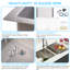 Évier de cuisine 33 po à double cuve encastrable / encastrable en acier inoxydable 304 brossé de calibre 16 avec accessoires-110776761