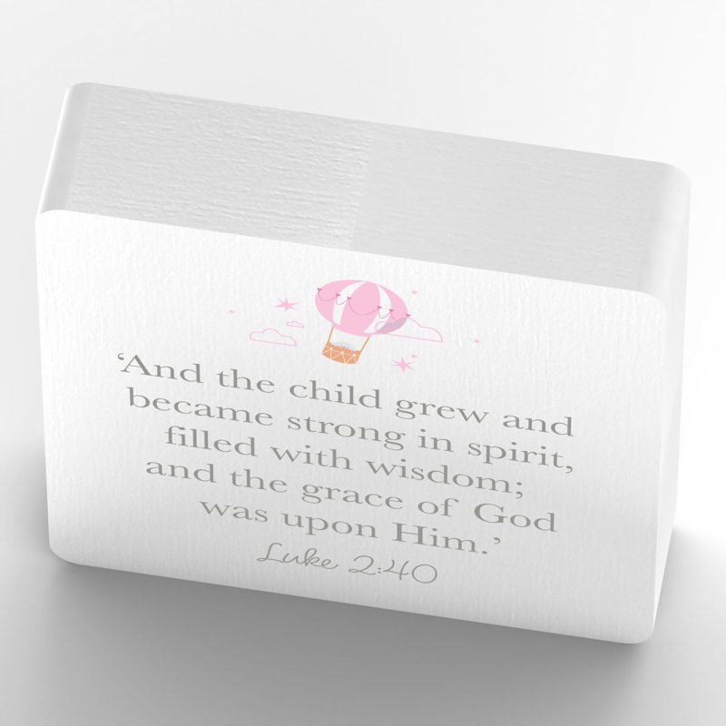Hamerton Text & Numbers Letter Block, White/Pink