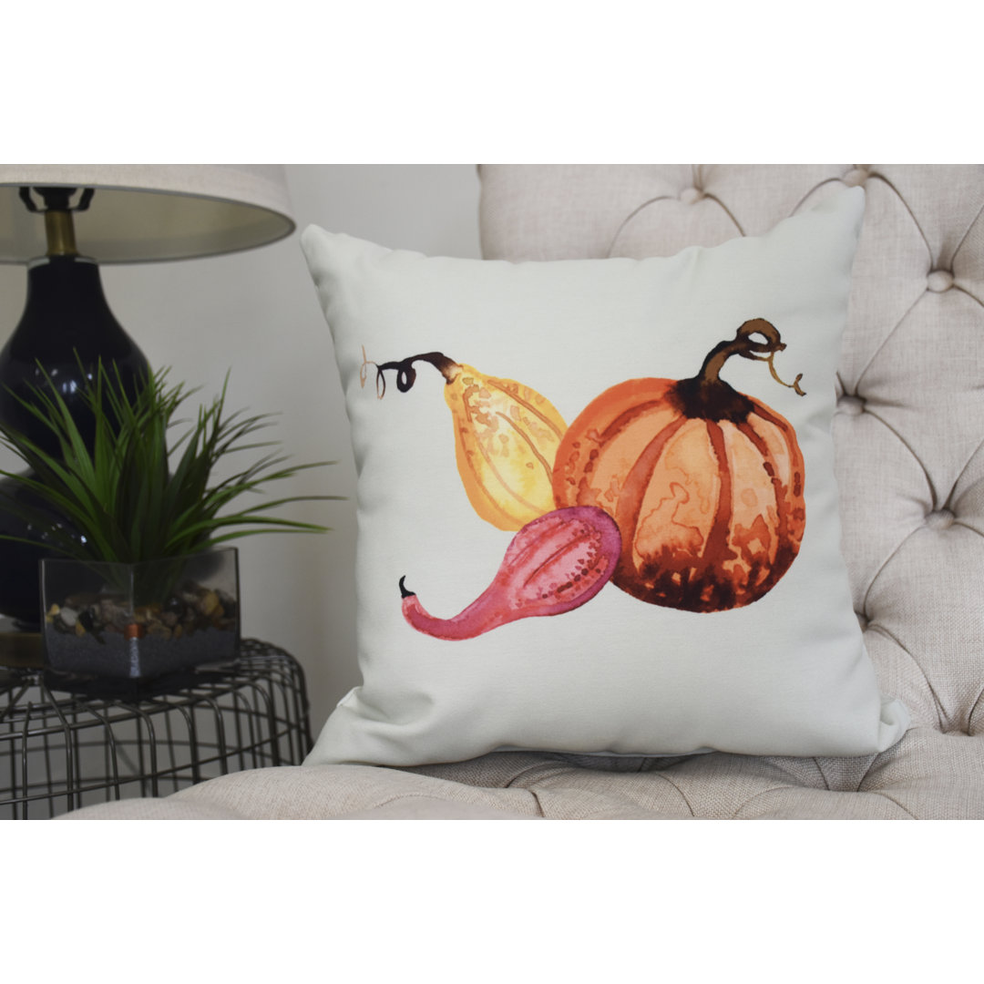 Bigner Gourd Fall Square Pillow Cover and Insert e by design 