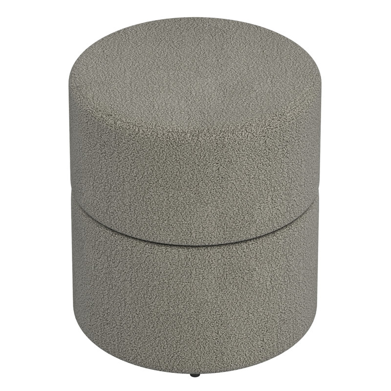 Repose-pieds rond Modern, Gris chaleureux