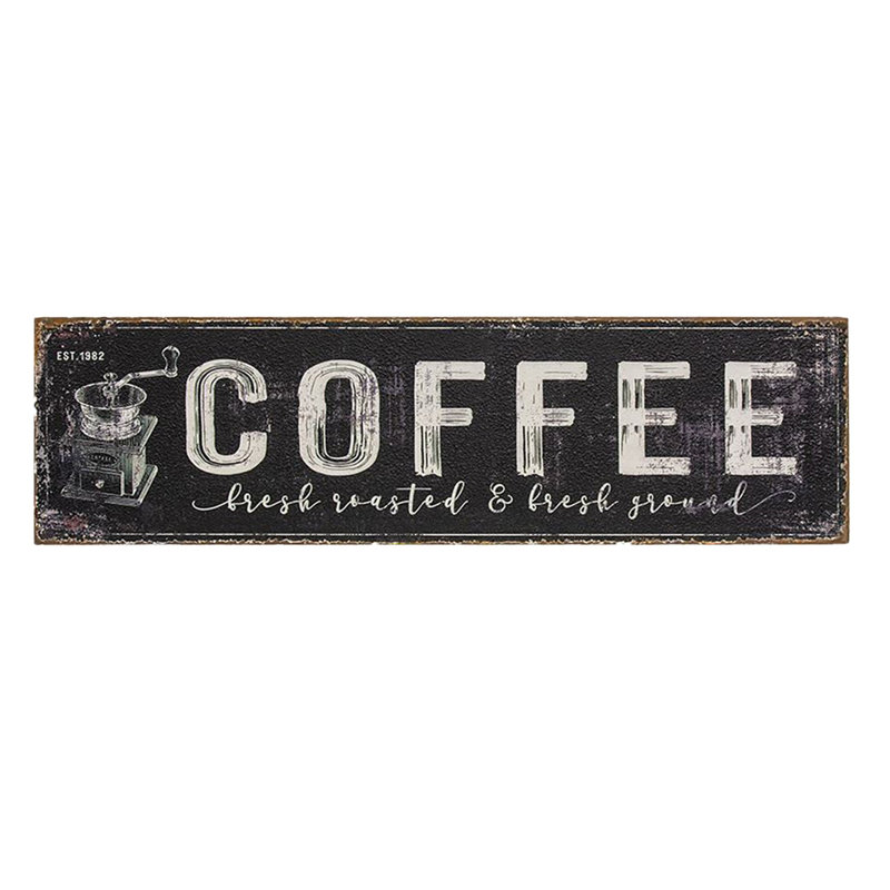 Enseigne café noir patiné