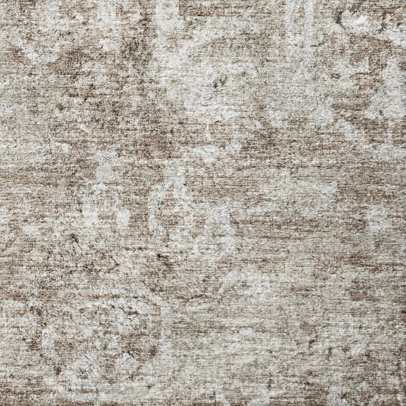 Premium Machine Washable Dream Shag ADS40 Serpentine Rug, 1'8" x 2'6", Taupe
