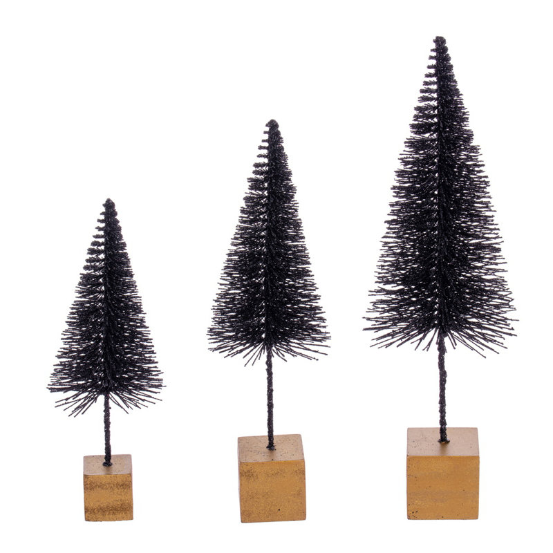 Ensemble de 3 brosses noires 8 à 10 po