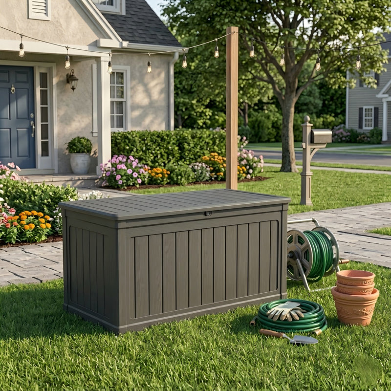 Grande boîte de rangement extérieure pour terrasse 230 gallons imperméable