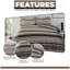 Cotton Blend Geometric Duvet Cover with Pillowcases-2088916822
