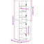 Highboard 40X42.5X185 Cm Engineered Wood-1760065512