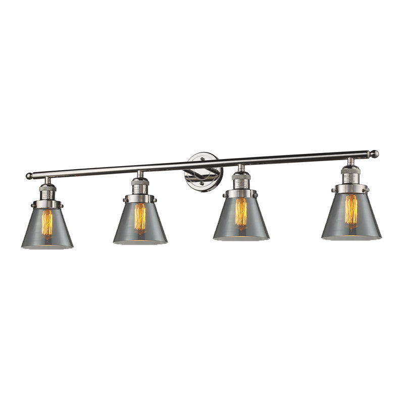 4 - Light Dimmable Vanity Light, Polished Nickel, Seedy