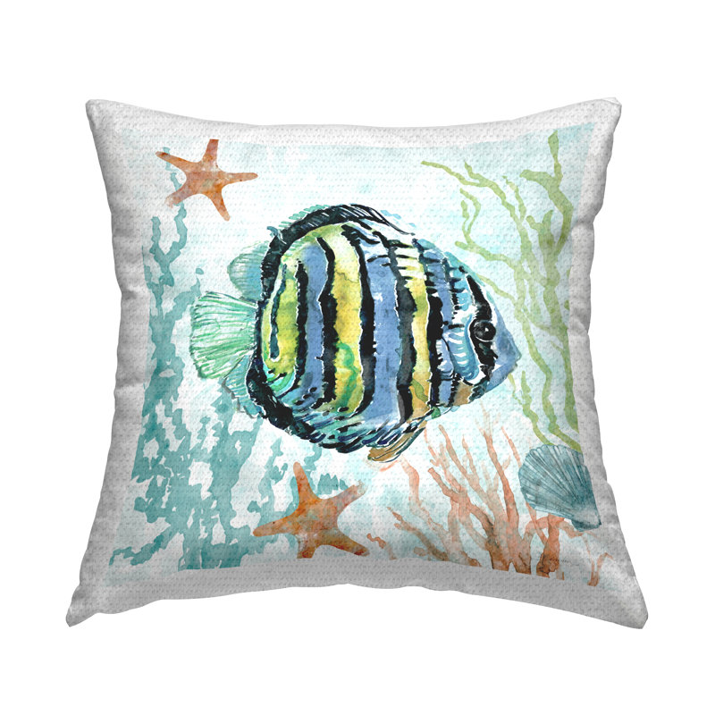 Coussin d'extérieur à imprimé tropical Tropical