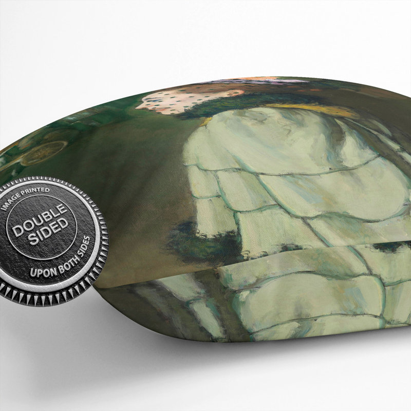 Woman At The Champs-Elysees Square Throw Cushion, 55cm H x 55cm W x 20cm D