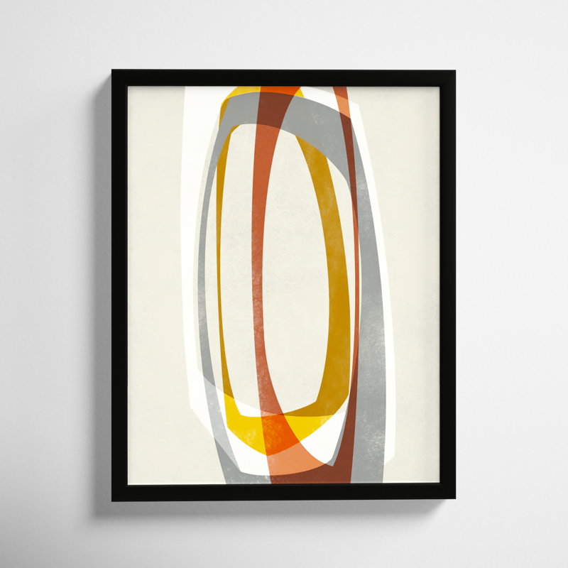 Orbit 4 by Jacques Pilon, 20" H x 16" W, Black Framed