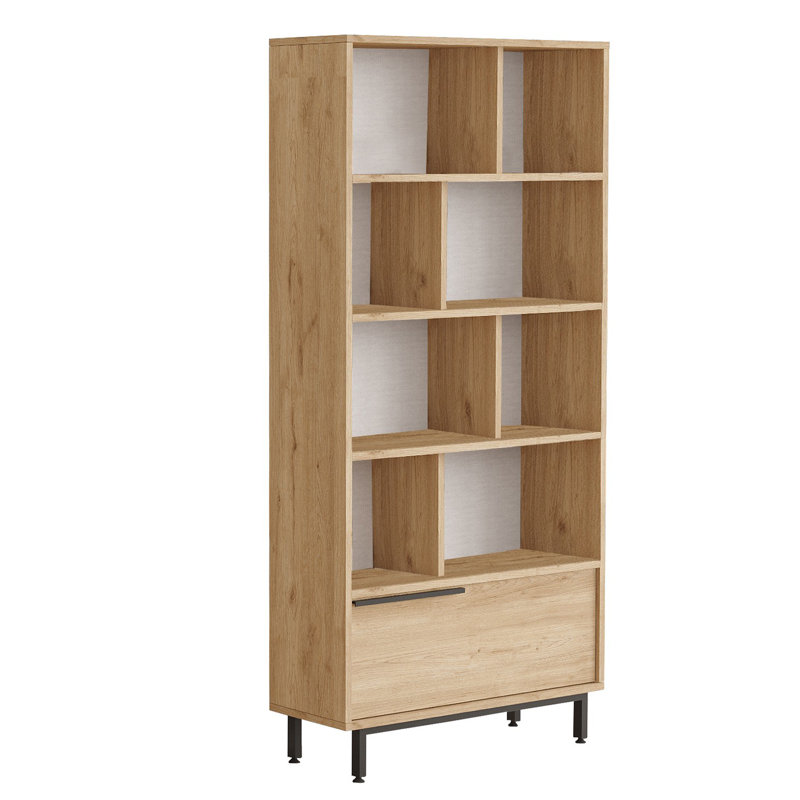 Bibliothèque standard H 69,13 "x l 33,03", Noyer