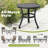 Outdoor 3-piece Bistro Set, PVC-coated polyester Fabric, Powder-coated Iron Frame