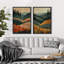 «Serene Wilderness Forest In Warm Tones», art moderne de décoration murale, nature nordique, impression sur toile, 2 pièces-98109047-98109048