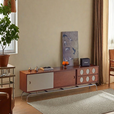 Retro style and simple design TV cabinet