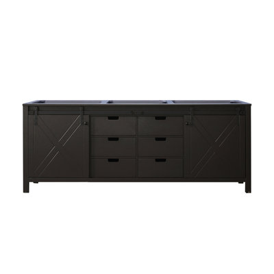 Meuble-lavabo double brun 84 po X P 22 po D