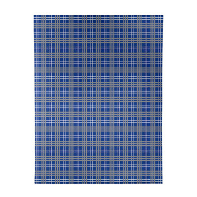 Tapis à carreaux bleu