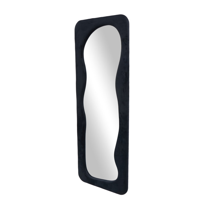 Miroir de plancher en bois, Noir