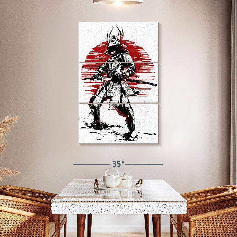 Sireci Red Sun Samurai, 50" H x 32" W
