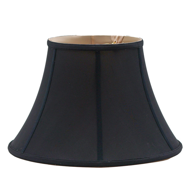 Abat-jour cloche Dupioni Pure Silk, Noir, H 9 po x l 14 po x P 14 po