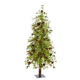 Lighted Artificial Pine Christmas Tree