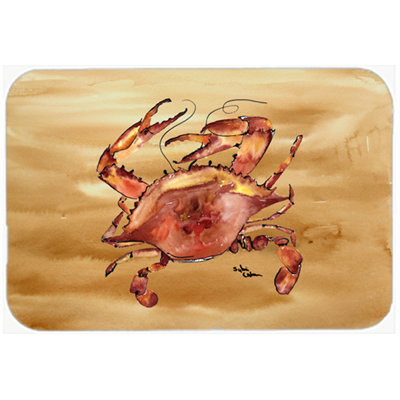 Cooked Crab Sandy Beach Glass Cutting Board