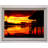 Red Beach Hut Ocean - Single Picture Frame Print-97462027