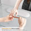 Table manucure à ongles avec plateau en verre et repose-poignet-398151125