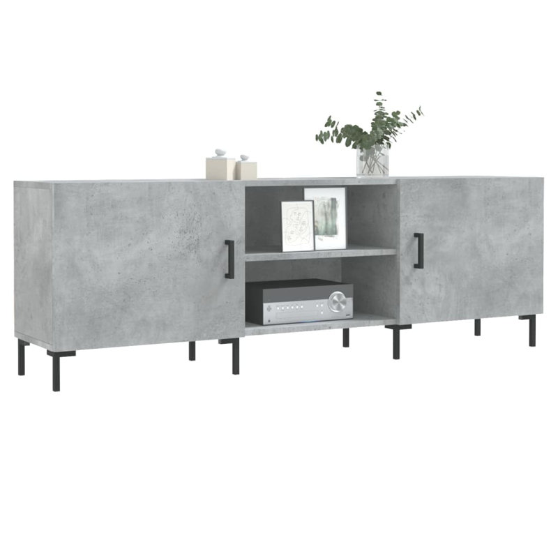 Merrilu TV Cabinet 150x30x50 cm Engineered Wood, Concrete Grey