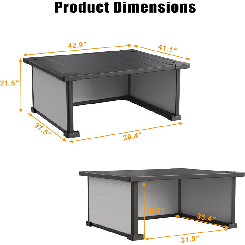 Robot Lawn Mower Garage, Weatherproof Shelter for Robotic Mower Charging Station, Durable PP Panel for Outdoor Use