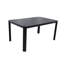 Table de salle à manger rectangulaire pour l'extérieur avec trou pour parasol et patins réglables antidérapants