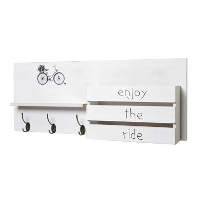 Addie Joy Solid Wood Wall Organizer