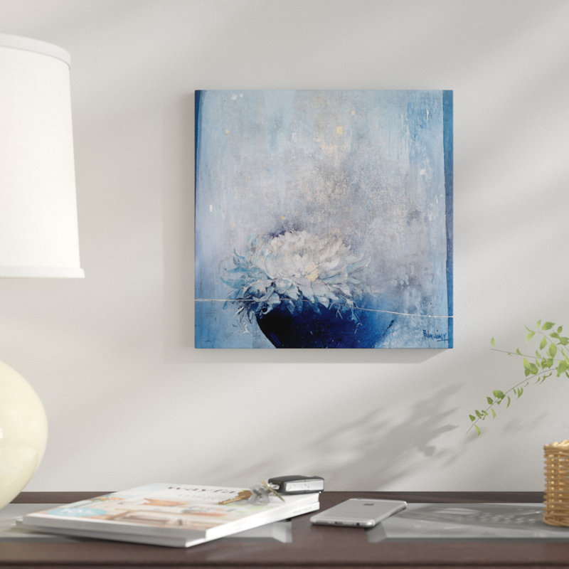 « blue magnificence ii », reproduction d’impression sur toile tendue, H 12 po x l 12 po x P 0,75 po, Toile tendue
