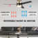 52" Betzi 3 - Blade LED Smart Propeller Ceiling Fan with Wall Control and Light Kit Included