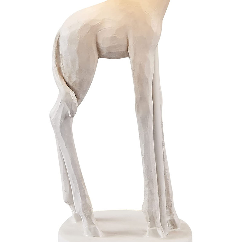 Lampe de table girafe en or 16,54 po, Blanc