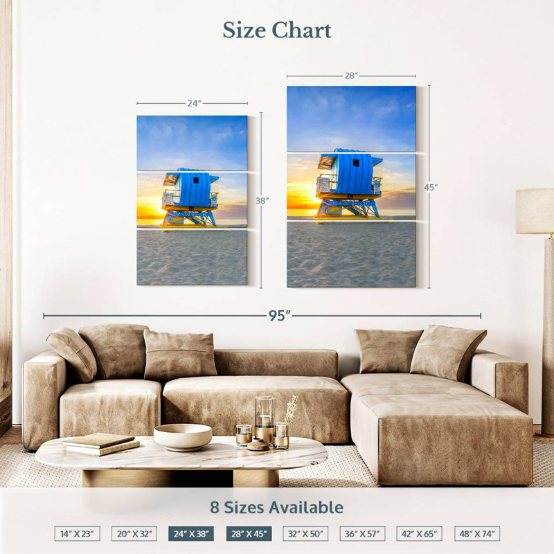 Nicci Miami Beach Sunrise Memories, H 38 po x l 24 po