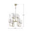 Lustre 8 lumières de style campagne moderne - laiton bicolore avec abat-jour en lin sur mesure-133691280