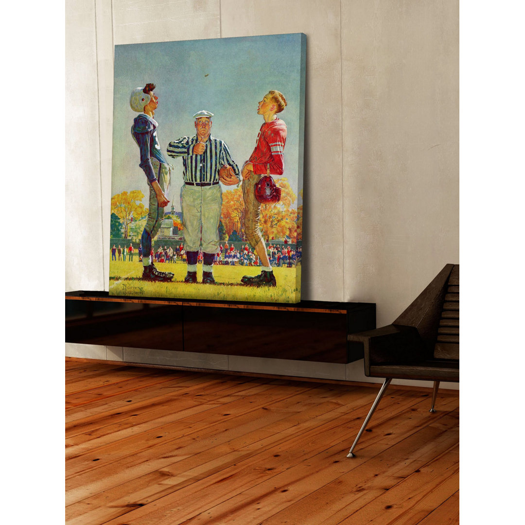 'Coin Toss' by Norman Rockwell Painting Print on Wrapped Canvas Vault W Artwork 