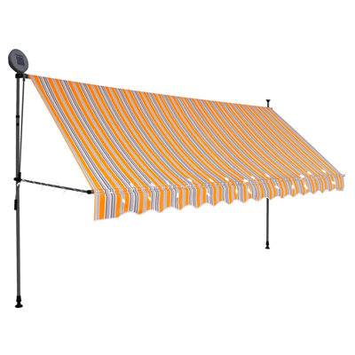 Dakota Fields Fabric Cover Retractable Patio Awning