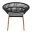 Ensemble de 2 chaises d'extérieur modernes élégantes avec osier résistant aux intempéries et conception ergonomique pour une détente confortable-694763064
