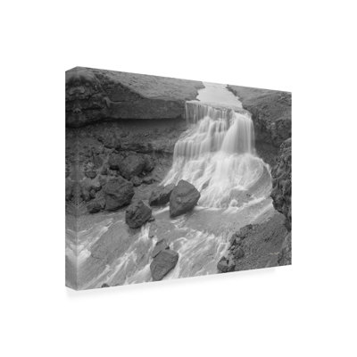 Wrapped Canvas Wall Art - Alan Majchrowicz 'Waterfall along the Fjarthra River' Wall Art for Living Room, Bedroom, or Office Décor  - 18x24