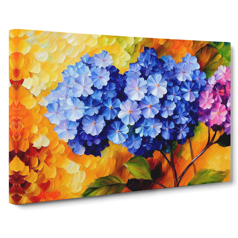Hydrangea Flower Painting Vol.2 - Wrapped Canvas, 35cm H x 50cm W x 3cm D